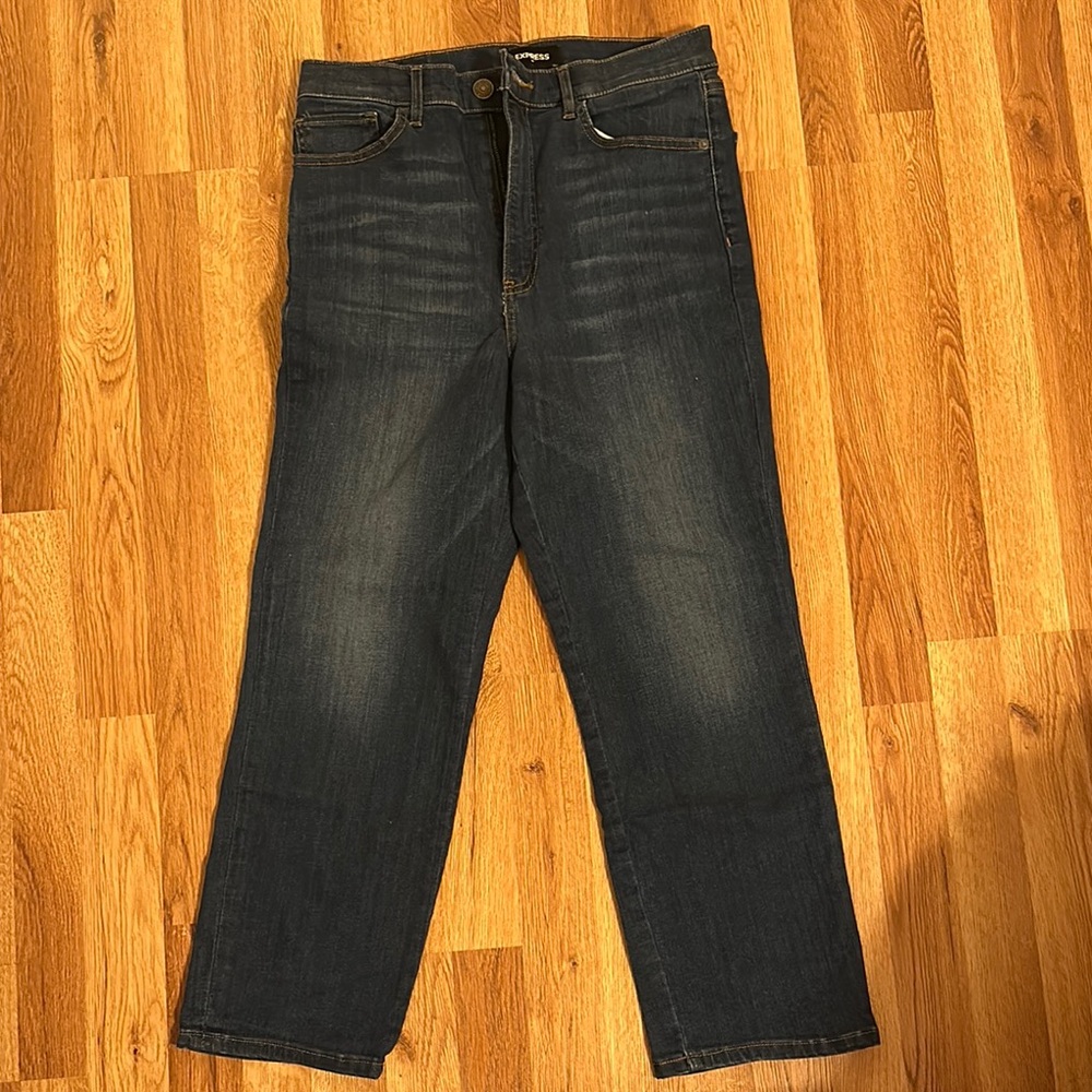Express Blue Straight Leg Jeans